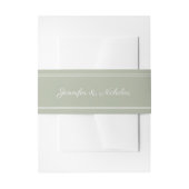 Elegante Script Sage Green Wedding Einladungsbanderole (Vorderseite Beispiel)