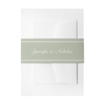 Elegante Script Sage Green Wedding
