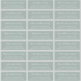 Elegante Script Sage Green Wedding Guest Address Aufkleber