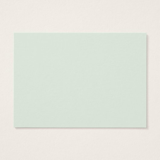 Elegante Script Sage Mint Green Earring Card (Rückseite)