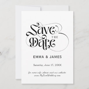 Elegante Script Save the Date Card