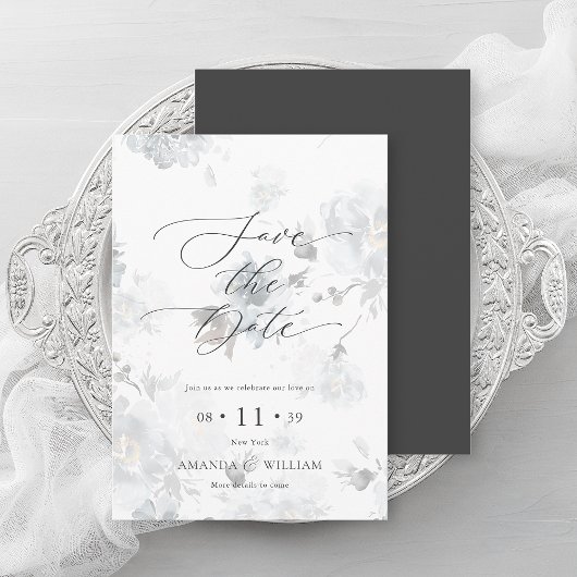 Elegante Script Save the Date Card Einladung