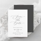 Elegante Script Save the Date Card Einladung