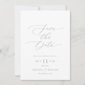 Elegante Script Save the Date Card Einladung (Vorderseite)