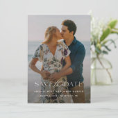 Elegante Script Save-the-Date-Foto Save The Date (Stehend Vorderseite)