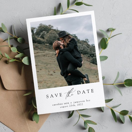Elegante Script Save-the-Date-Karte Save The Date