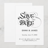 Elegante Script Save-the-Date-Karte Save The Date (Vorne/Hinten)