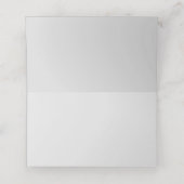 Elegante Script-Schnörkel Hochzeit Platzkarte (Innenseite Aufgefaltet)