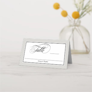 Elegante Script-Schnörkel Hochzeit Platzkarte