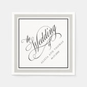 Elegante Script-Schnörkel Hochzeiten mit beliebige Serviette (Vorderseite)