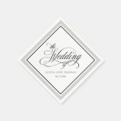 Elegante Script-Schnörkel Hochzeiten mit beliebige Serviette (Ecke)