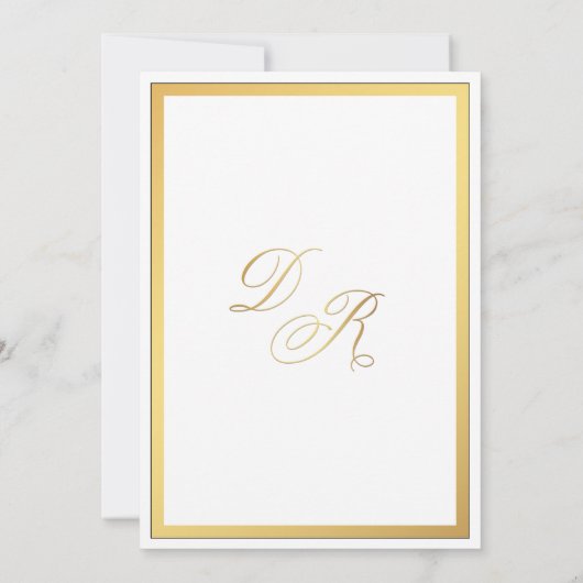 Elegante Script-Schnörkel Hochzeitsfeiern Einladung (Rückseite)