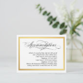 Elegante Script-Schnörkel Hochzeitsunterkünfte Ankündigungspostkarte (Stehend Vorderseite)