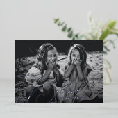 Elegante Script Schriftart Typografie Glaube Urlau Folieneinladung (Stehend vorne)