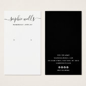 Elegante Script-Schwarz-weiße QR-Codeerkennung (Vorne & Hinten)