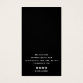 Elegante Script-Schwarz-weiße QR-Codeerkennung (Rückseite)