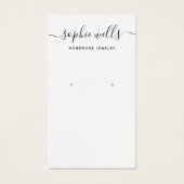 Elegante Script-Schwarz-weiße QR-Codeerkennung (Vorderseite)