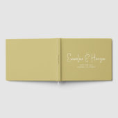 Elegante Script Serif Custom Moss Green Wedding Gästebuch (Voll)