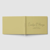 Elegante Script Serif Custom Moss Green Wedding Gästebuch (Voll)