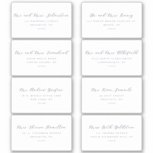 Elegante Script Serif Text 8 Hochzeits-Adressaufkl Aufkleber