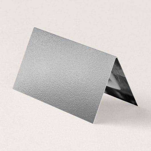 Elegante Script Silver Foil Geschenkkarte Visitenkarten (Rückseite)