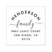 Elegante Script Simple Family Rücksendeadresse Permastempel (Design)