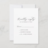 Elegante Script Simple RSVP Card (Vorderseite)
