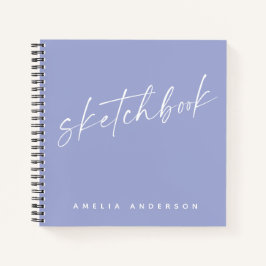 Elegante Script Sketchbook Personalisiert Name Lil Notizblock