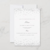 Elegante Script Snowflakes Bridal Dusche Einladung (Rückseite)