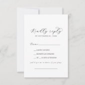 Elegante Script Song Request RSVP Card Karte (Vorderseite)