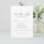 Elegante Script Song Request RSVP Card Karte (Stehend Vorderseite)