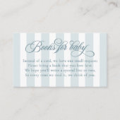 Elegante Script Stripes Baby Duschbücher für Baby Begleitkarte (Vorderseite)