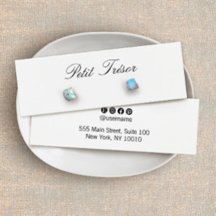 Elegante Script Stud Earring Display