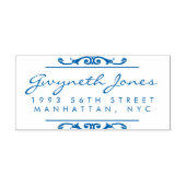 Elegante Script & Stylish Ornaments Rücksendeadres Permastempel (Design)
