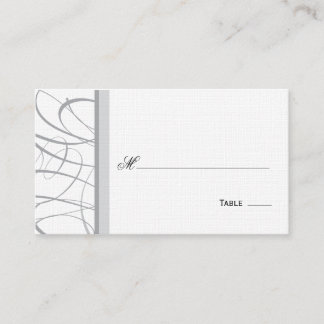 Elegante Script Table Seating/Platzkarte - Grau Platzkarte