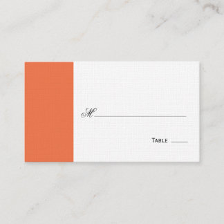 Elegante Script Table Seating/Platzkarte - Orange Platzkarte