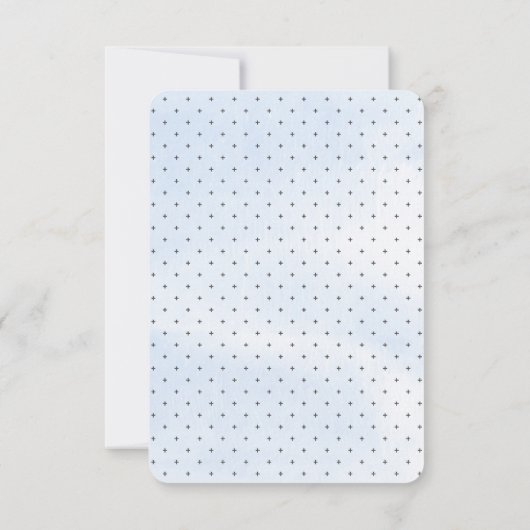 Elegante Script-Taufe Einladung (Rückseite)