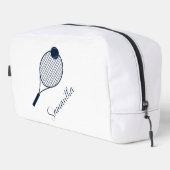 Elegante Script Tennis Players Name Personalisiert Waschbeutel (Rechte Ecke)