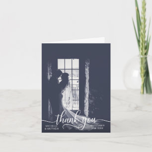 Elegante Script THANK YOU Hochzeitsnotizkarte   FO Dankeskarte
