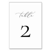 Elegante Script-Tischnummer Tischnummer (Rückseite)