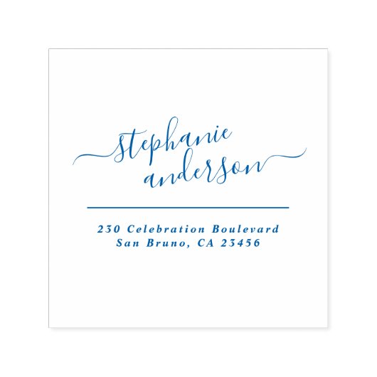 Elegante Script-Typografie benutzerdefinierte Rück Permastempel (Design)