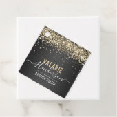 Elegante Script Typografie Brushed Metal Geschenkanhänger (Beispiel)