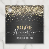 Elegante Script Typografie Brushed Metal Geschenkanhänger (Vorderseite)