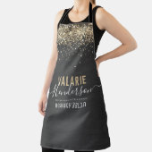 Elegante Script Typografie Brushed Metal Schürze (InSitu)