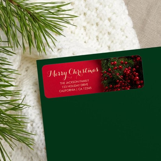 Elegante Script Typografie Business Holiday Red