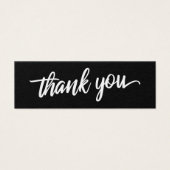 Elegante Script Typografie Danke Gastgeschenk Hoch (Vorderseite)