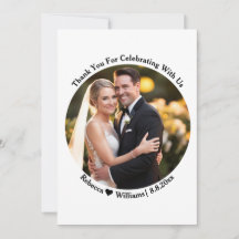 Elegante Script Typografie danke Ihnen Hochzeit Fo