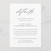 Elegante Script-Typografie-Hochzeitdetails Begleitkarte (Vorderseite)