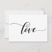 Elegante Script Typografie, Minimal Wedding RSVP Karte (Rückseite)