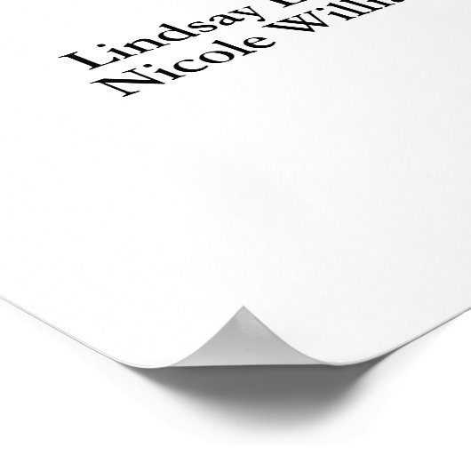 Elegante Script Typografie Poster (Ecke)